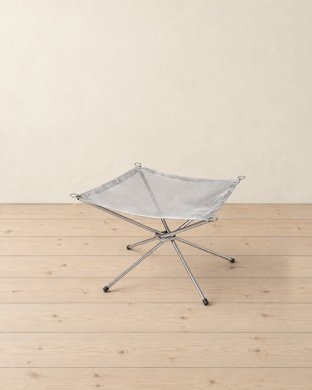Camping Fire Pit, Folding Stainless Steel Mesh and Stand, 42 or 56 cm