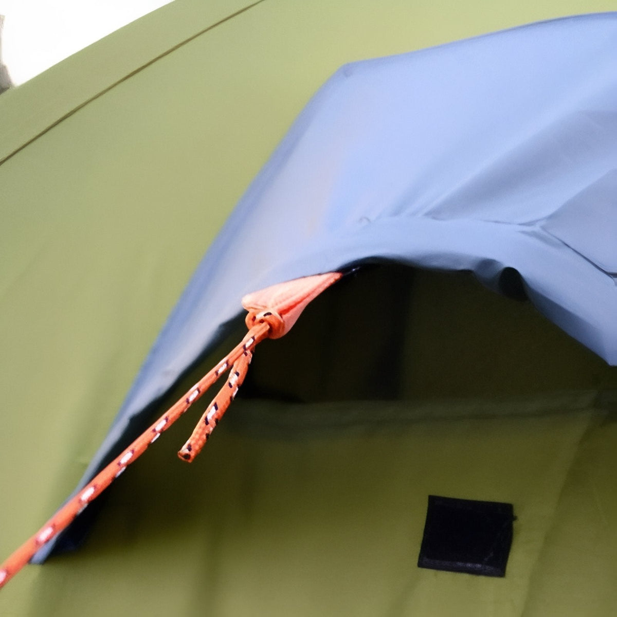 Close-up of a guy line on the flysheet