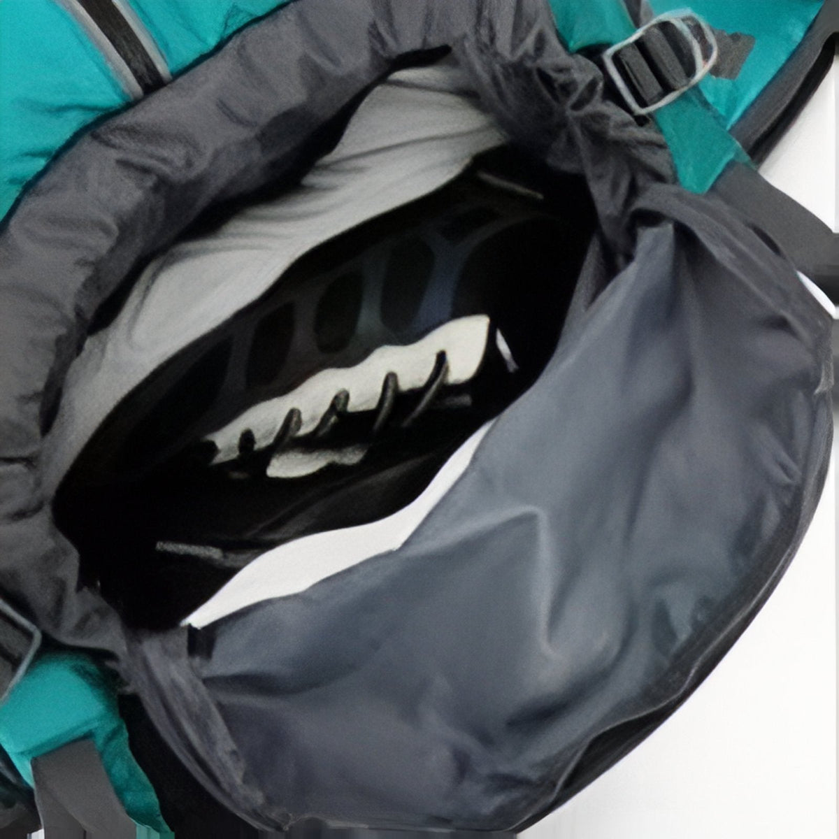 Bottom compartment opened to hold a pair of shoes