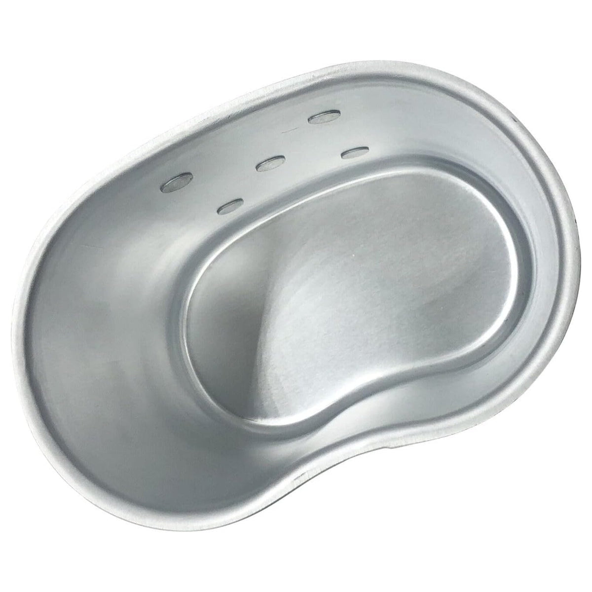 Top view of the kidney-shaped aluminium cup