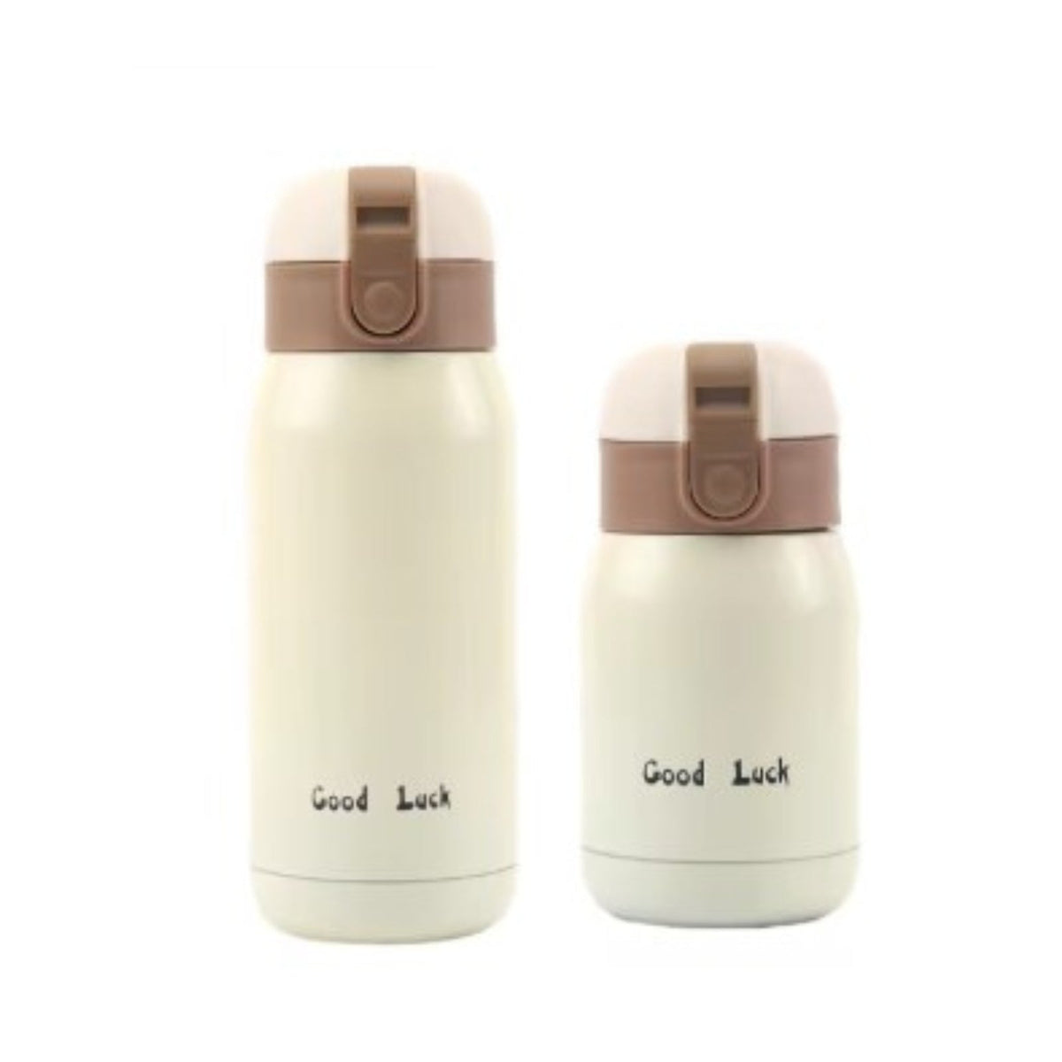 Cream insulated bottles in 360 ml and 200 ml side by side